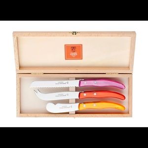 Laguiole Claude Dozorme Three Piece Breakfast Knife Set